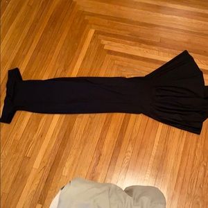 Black mermaid bardot maxi dress